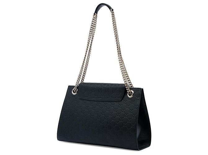 Borsa a tracolla Gucci Emily Large Guccissima Nera Nero - vista 2