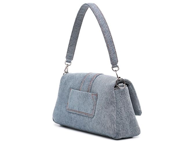 Borsa Jacquemus Le Bambimou in denim blu - vista 2