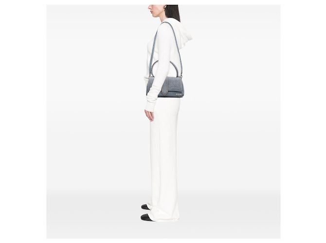 Borsa Jacquemus Le Bambimou in denim blu - vista 6