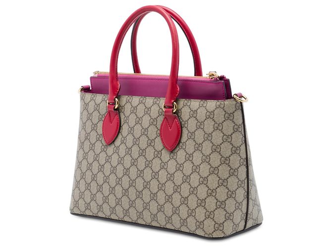 Borsa Gucci Beige GG Supreme Linea A Satchel - vista 2