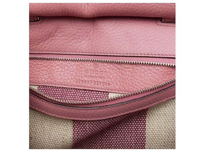 Bamboo Borsa Satchel Daily Gucci in pelle di vitello rosa, modello Small con bambù - vista 5