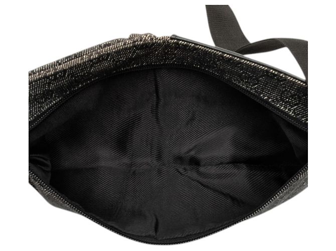 Bolso cinturón Gucci de denim GG gris con doble bolsillo Castaño - vista 4