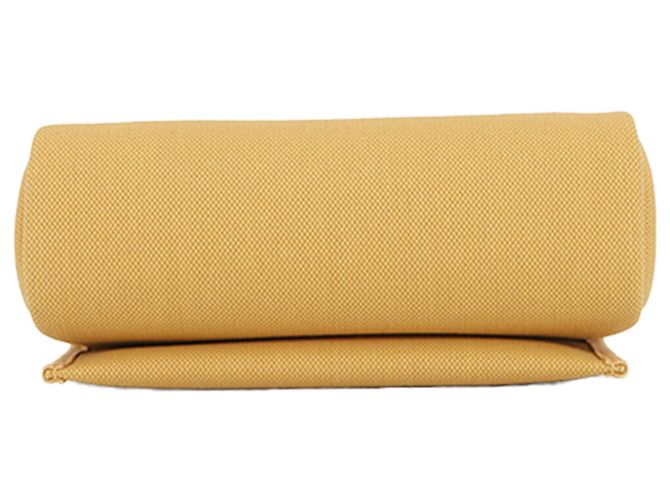 Hermès Herbag Zip 20 in Toile Military gialla e Vache Hunter Giallo - vista 3