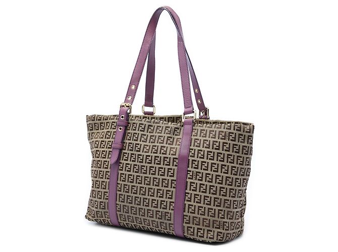 Sac Tote Fendi Beige Zucchino Canvas Superstar - vue 2