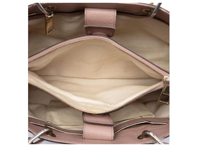 Borsa Gucci Bamboo Shopper media in pelle di vitello rosa - vista 4