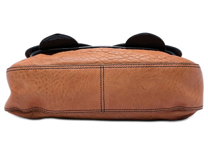Borsa Fendi B Bag Medium in pelle marrone con manico superiore - vista 3