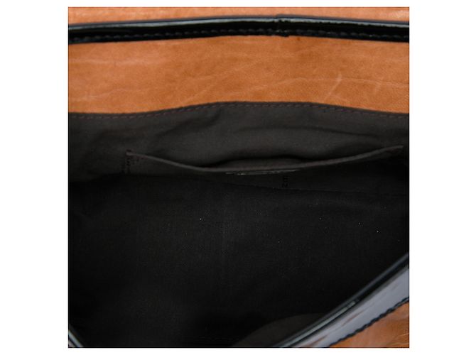 Borsa Fendi B Bag Medium in pelle marrone con manico superiore - vista 4