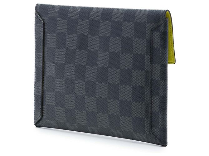 Louis Vuitton Black Damier Graphite Alpha Pochette MM Nero - vista 2