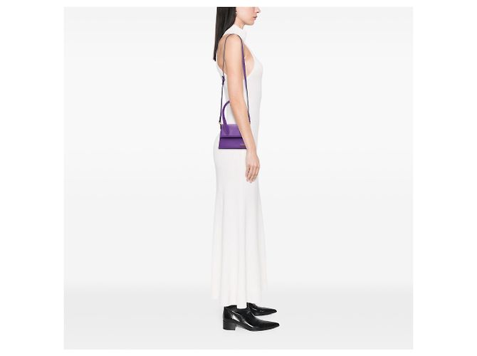 Jacquemus Le Chiquito Moyen em couro roxo Roxo escuro - vista 6