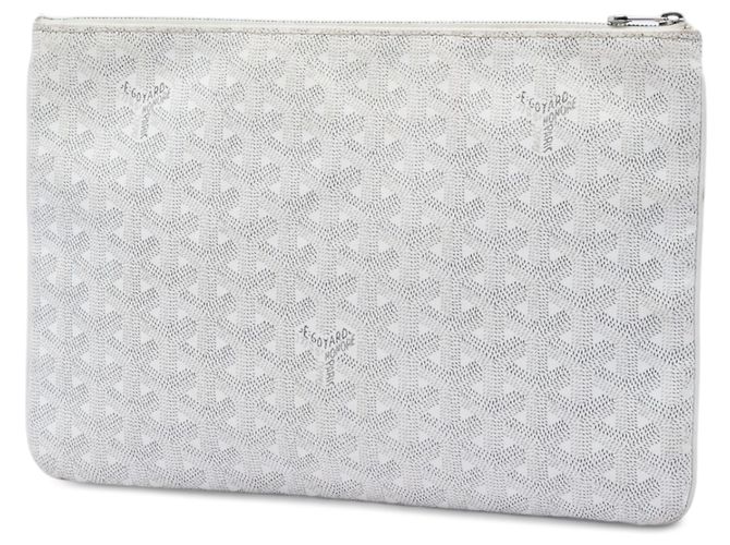 Goyard White Goyardine Senat MM Bianco - vista 2