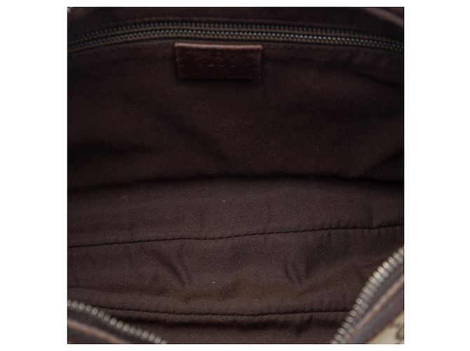 Borsa a tracolla Gucci in canvas GG beige - vista 4
