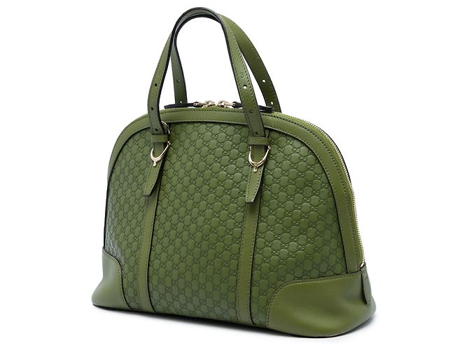 Borsa Gucci Green Small Microguccissima Nice Dome Satchel Verde Verde oliva - vista 2