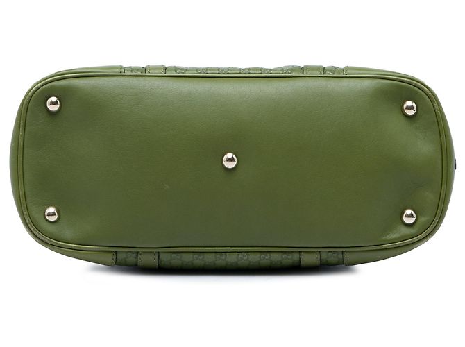 Borsa Gucci Green Small Microguccissima Nice Dome Satchel Verde Verde oliva - vista 3