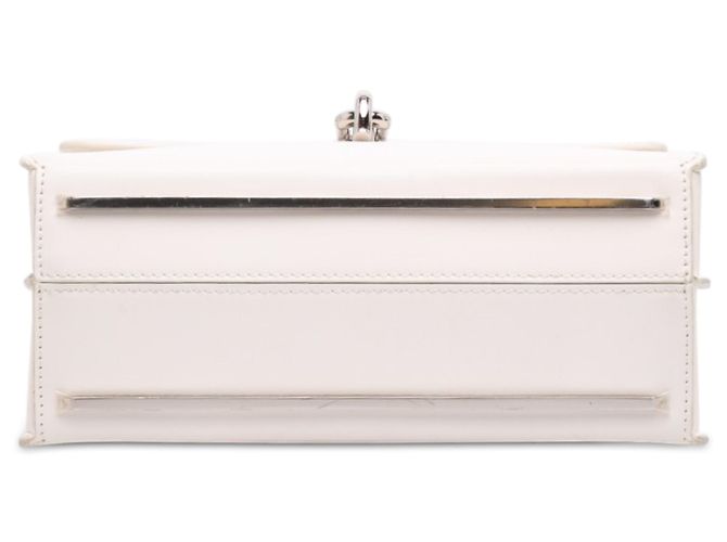 Bolsa Balenciaga Maillon de couro de bezerro branco com alça redonda M - vista 3