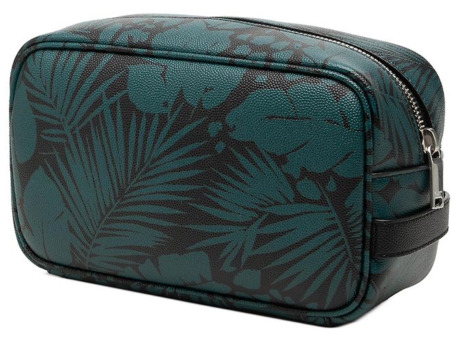 Pouch Saint Laurent Blue Grain De Poudre Tropical Palm - vista 2