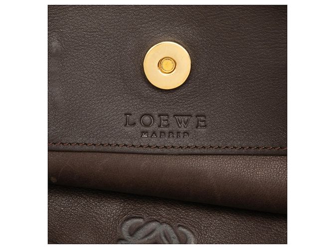 Tote Anagram LOEWE in camoscio marrone Marrone scuro - vista 5