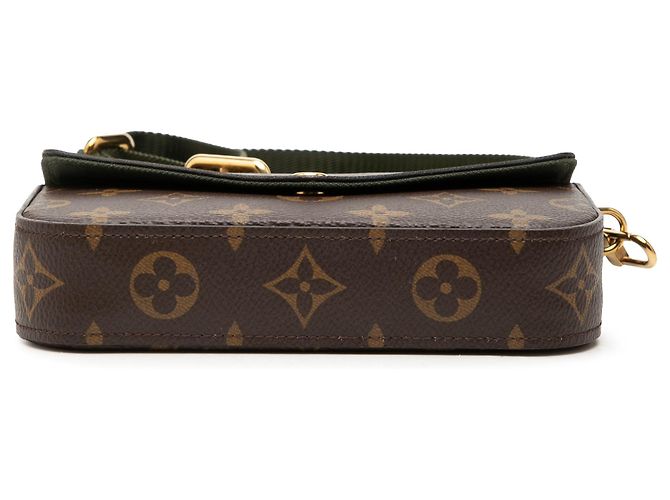 Louis Vuitton Brown Monogram Felicie Strap And Go Marrone - vista 3