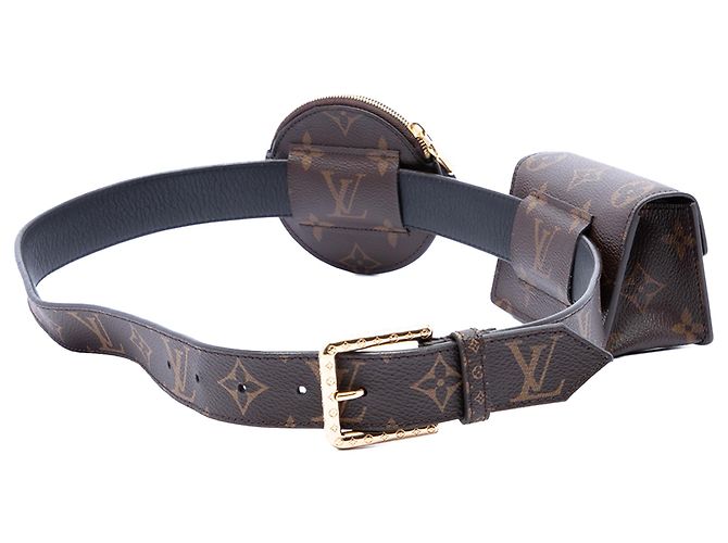 Cintura Louis Vuitton Brown Monogram Daily Multi Pocket 30mm Marrone - vista 2