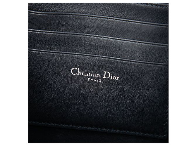 Pouch Shadow Soft con catena in pelle metallizzata argento Dior - vista 5