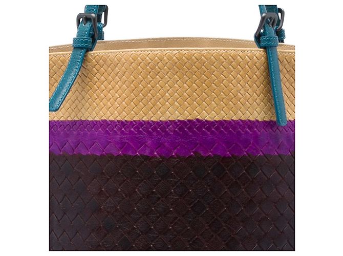 Borsa a secchiello Bottega Veneta Brown Nappa Intrecciato Acquarello Marrone Marrone scuro - vista 5