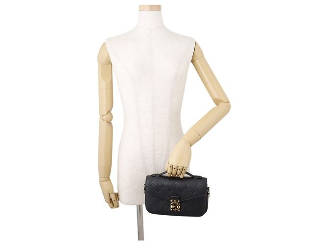 Louis Vuitton Monogram Empreinte Pochette Métis EW Nero - vista 4