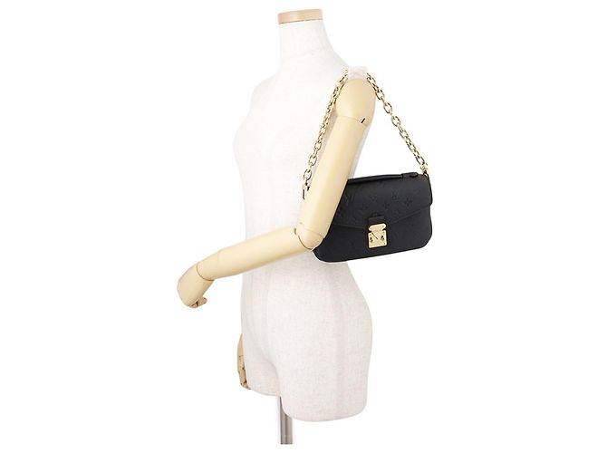 Louis Vuitton Monogram Empreinte Pochette Métis EW Nero - vista 5