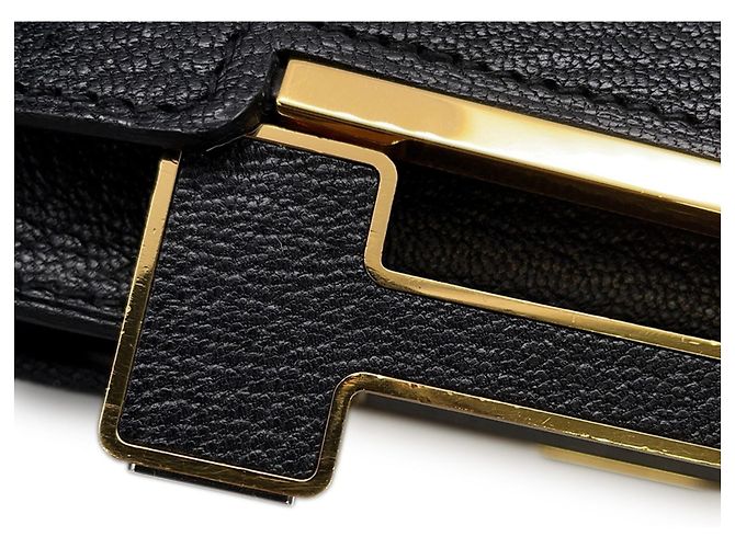 Hermès Bolso de hombro Hermes en Chevre Mysore negro - vista 11