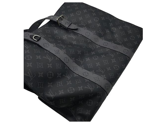 Louis Vuitton Monogram Eclipse Reverse Cabas Zip GM Tote Bag Schwarz - Ansicht 11