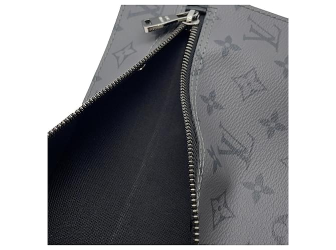 Louis Vuitton Monogram Eclipse Reverse Cabas Zip GM Tote Bag Schwarz - Ansicht 16
