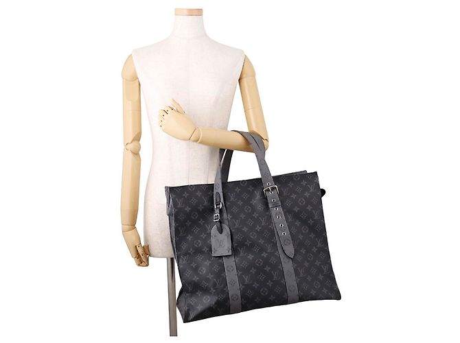 Louis Vuitton Monogram Eclipse Reverse Cabas Zip GM Tote Bag Schwarz - Ansicht 4