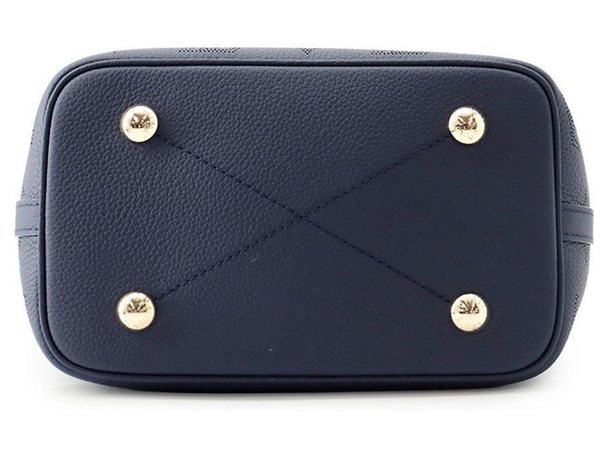 Borsa a tracolla Louis Vuitton Monogram Mahina Blossom PM Blu navy - vista 4