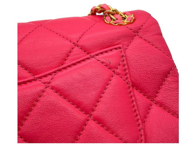 Borsa a tracolla Mini Flap Chanel Matelassé Rosa - vista 11