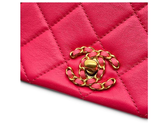 Borsa a tracolla Mini Flap Chanel Matelassé Rosa - vista 12
