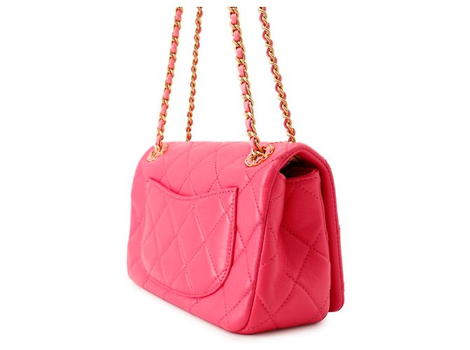 Borsa a tracolla Mini Flap Chanel Matelassé Rosa - vista 2