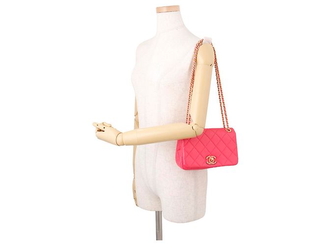 Borsa a tracolla Mini Flap Chanel Matelassé Rosa - vista 4