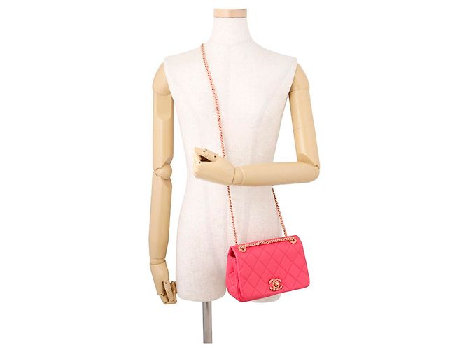 Borsa a tracolla Mini Flap Chanel Matelassé Rosa - vista 5