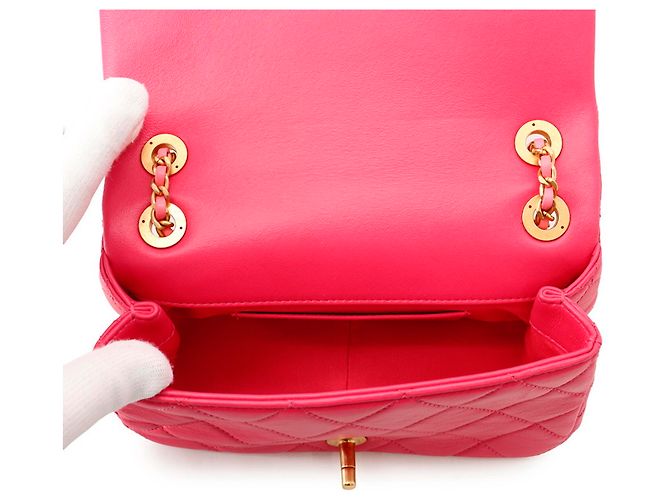 Borsa a tracolla Mini Flap Chanel Matelassé Rosa - vista 7