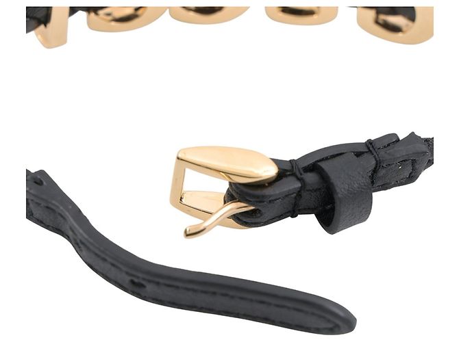 Bracciale con charm in pelle nera Gucci Nero - vista 5
