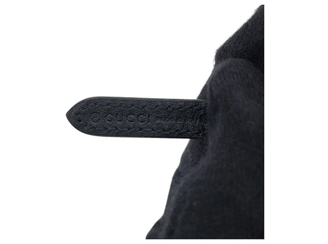 Bracciale con charm in pelle nera Gucci Nero - vista 9