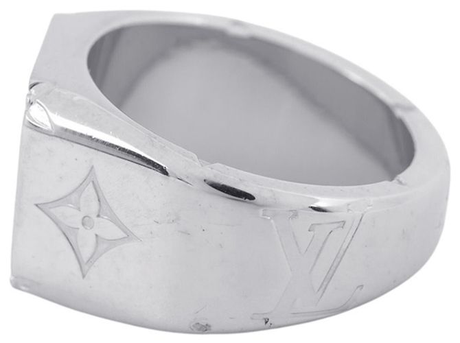 Louis Vuitton Silver Band Ring Silvery - view 2