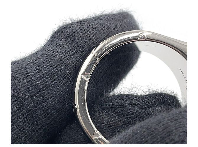 Louis Vuitton Silver Band Ring Silvery - view 7