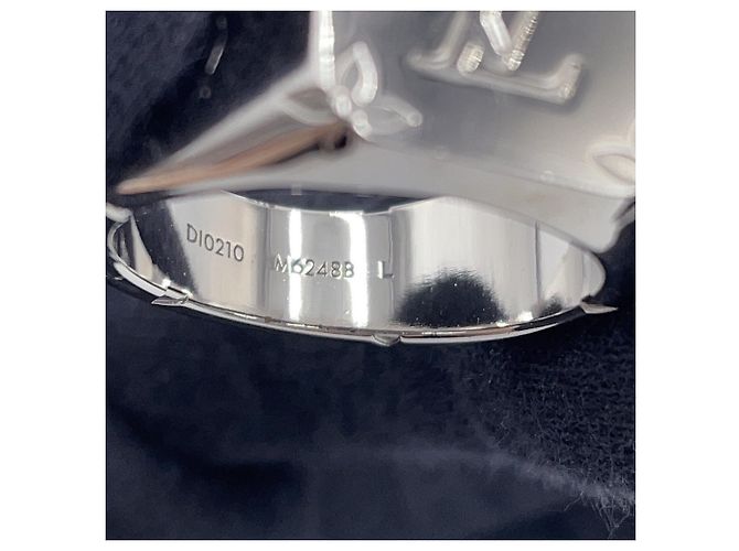 Louis Vuitton Silver Band Ring Silvery - view 9