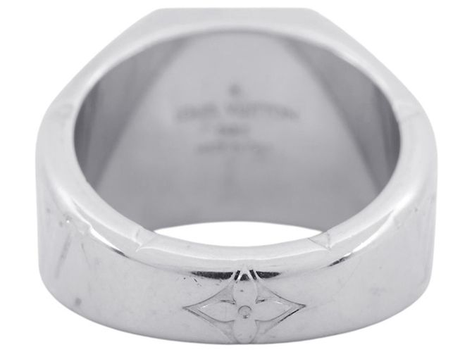 Anello a sigillo Louis Vuitton da uomo Argento - vista 3