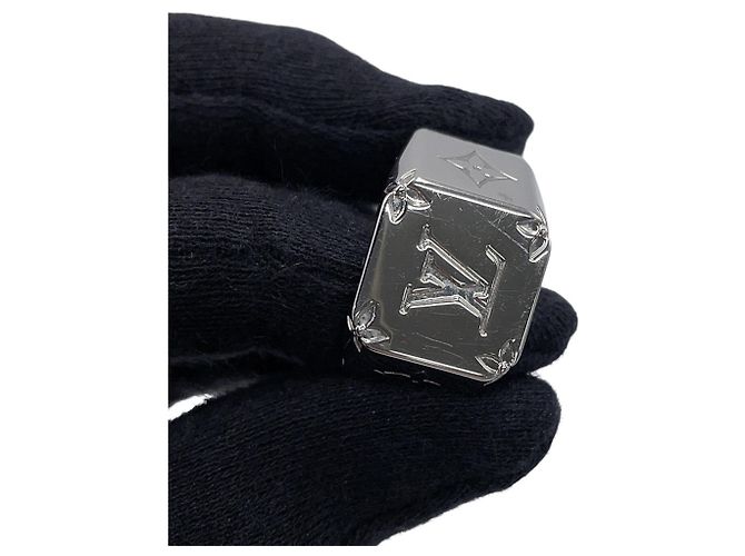 Anello a sigillo Louis Vuitton da uomo Argento - vista 5