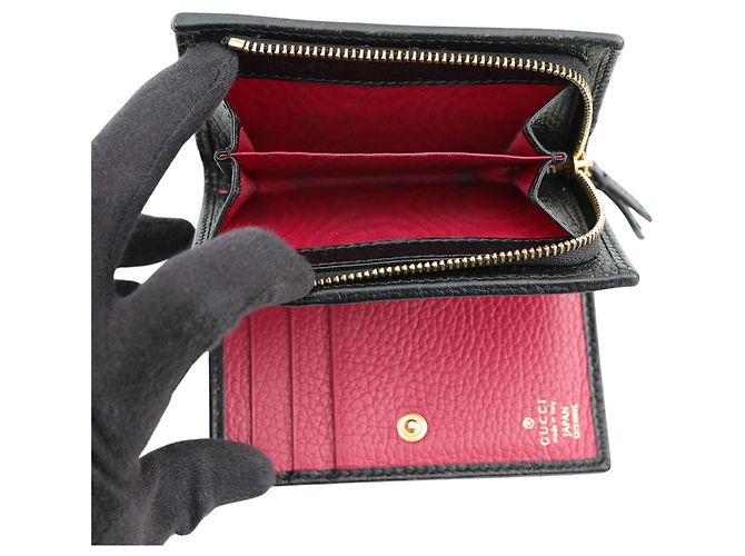 Cartera bi-fold Gucci GG Marmont Negro - vista 6