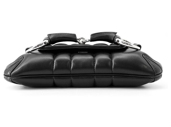 Borsa a mano in pelle Small Horsebit Gucci Nero - vista 3