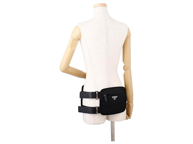 Prada Body Bag Triangle Security Pouch Nero - vista 4