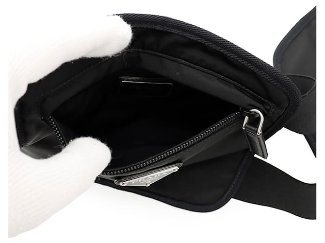 Prada Body Bag Triangle Security Pouch Nero - vista 5