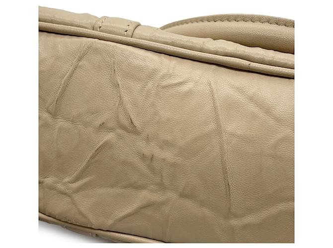 Borsa a mano in pelle Prada Triangle Beige - vista 10