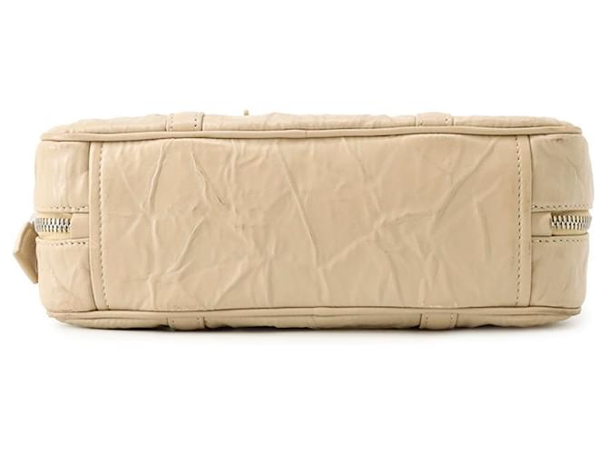 Borsa a mano in pelle Prada Triangle Beige - vista 3